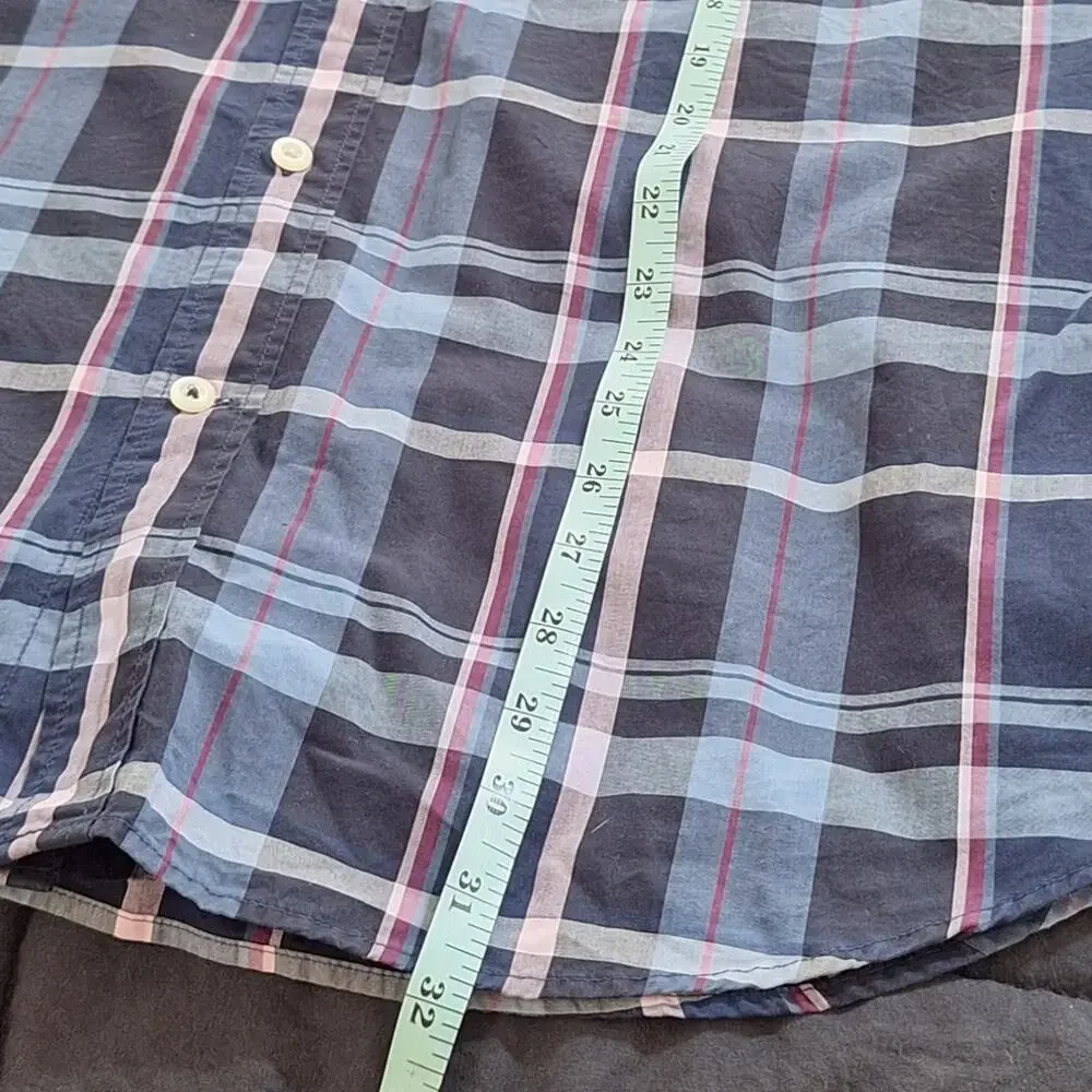 Banana Republic Shirt Men's XL Camden Fit Plaid Classic Preppy Office Workwear